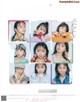A magazine with a bunch of pictures of girls with different hairstyles.